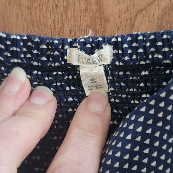 𝅺women's navy blue and white j crew spaghetti straps dress. Size small. - Picture 3 of 6